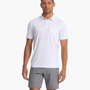 Men's White Zephyr Polo